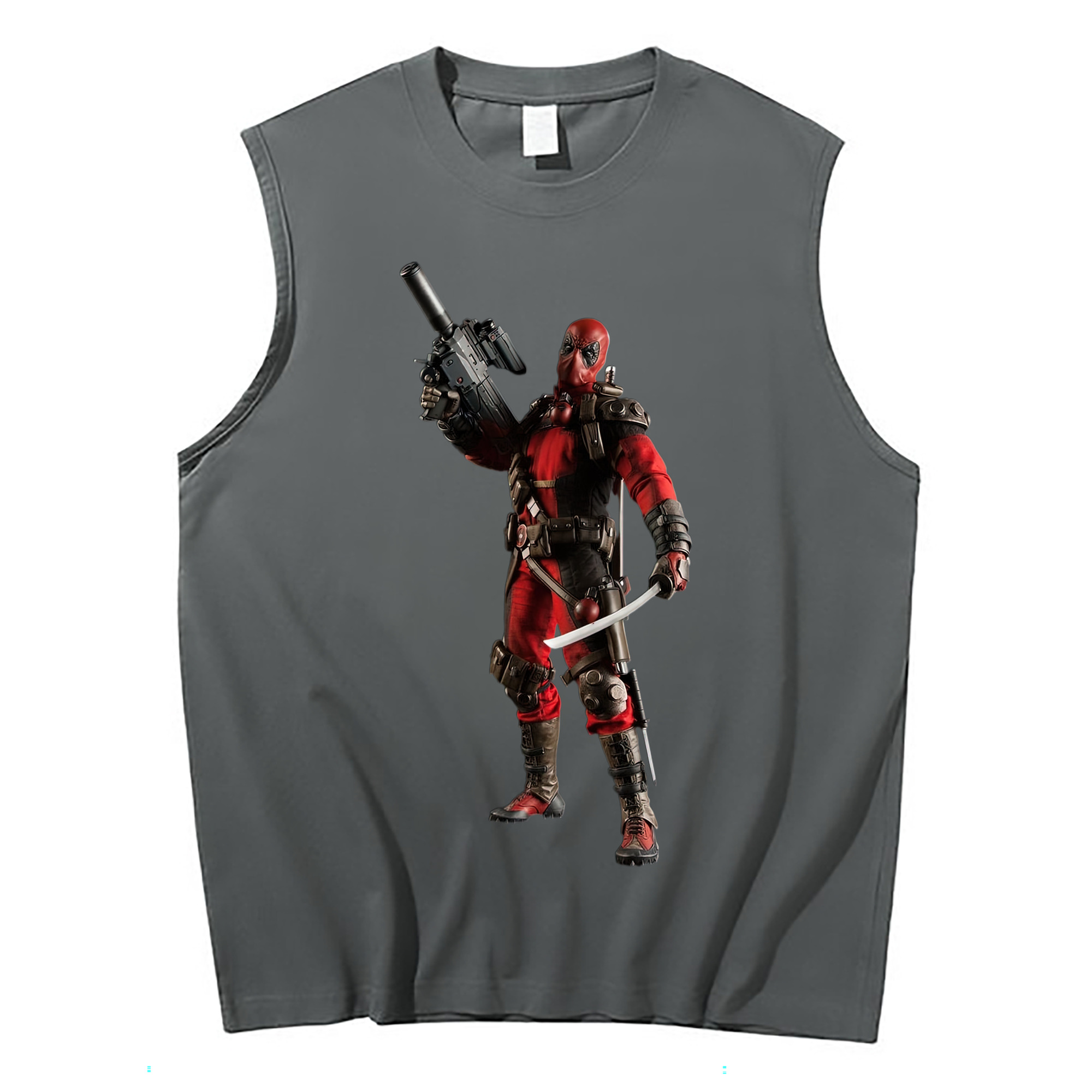 （画像用） Deadpool デッドプール コットン100％タンクトップ（フロントプリント）